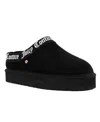 Juicy Couture Oney Womens Faux Suede Slip On Loafer Slippers In Black