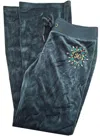 JUICY COUTURE WOMEN'S PINE TRADITIONAL BLING TRACK VELOUR PANTS IN PINE GREEN