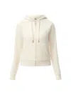 Juicy Couture Logo-embroidered Front-pocket Velour Hoody In String509