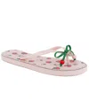 Juicy Couture Women's Slurpy Fruity Flip Flops In Pink,strawberries