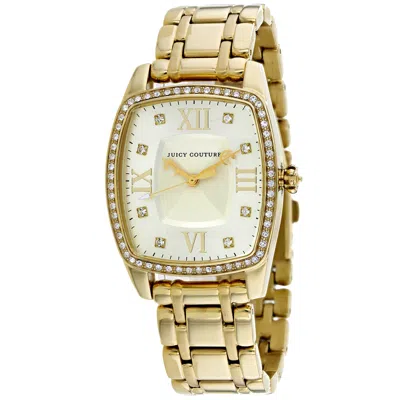 Juicy Couture Women's The Beau Champagne Dial Watch In White