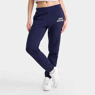 Juicy Couture Women's Wave Fleece Jogger Pants In Navy/orchid