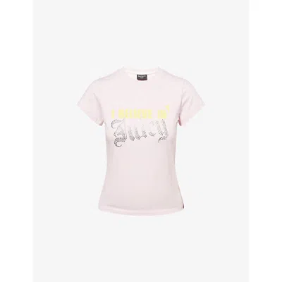 Juicy Couture Womens  X Disney Hilton Tink Believes In Juicy Cotton-jersey T-shirt In Pink