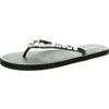 Juicy Couture Womens Ebellished Slip On Thong Sandals In Black