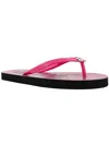 Shop Juicy Couture Womens Embellished Logo Flip-flops In Pink