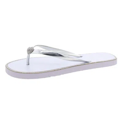 Juicy Couture Womens Flip-flops In Silver