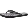 Juicy Couture Womens Embellished Manmade Thong Sandals In Multi