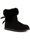 JUICY COUTURE WOMENS FAUX SUEDE COZY WINTER & SNOW BOOTS