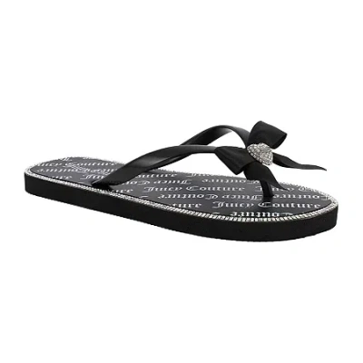 Juicy Couture Womens Flip-flops In Black