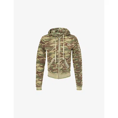 Juicy Couture Womens Green Camo Badwater Camo Cotton-blend Hoodie In Multi
