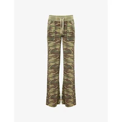 Juicy Couture Womens Green Camo Harrisburg Camo Low-rise Cotton-blend Jogging Bottoms Xs