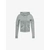 Juicy Couture Womens Duck Green Badwater Regular-fit Cotton-blend Hoodie In Gray