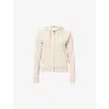 Juicy Couture Womens Brazilian Sand Robertson Velour Stretch-woven Hoody In Neutral
