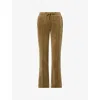 Juicy Couture Womens Dark Olive Tina Rhinestone-logo Velour Jogging Bottoms In Green