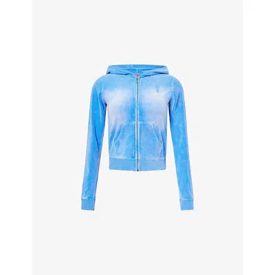 Juicy Couture Womens  Vintage Robyn Cotton-blend Hoodie In Blue
