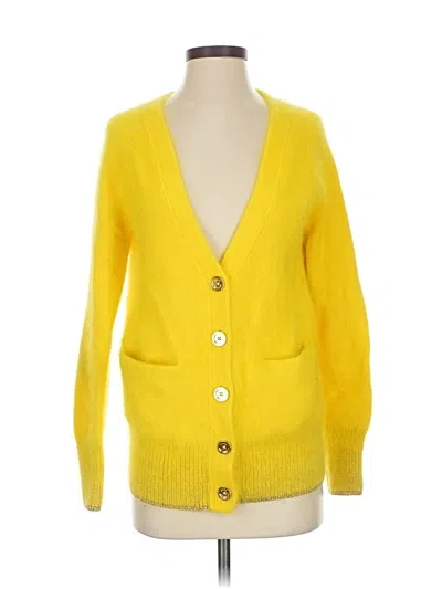 Pre-owned Juicy Couture Wool Cardigan Sweater In Yellow