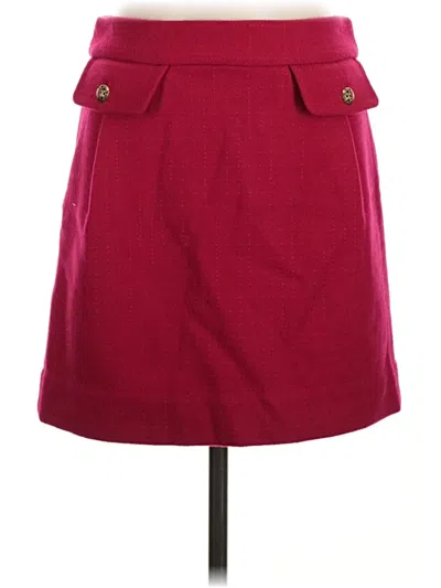 Pre-owned Juicy Couture Wool Skirt In Burgundy