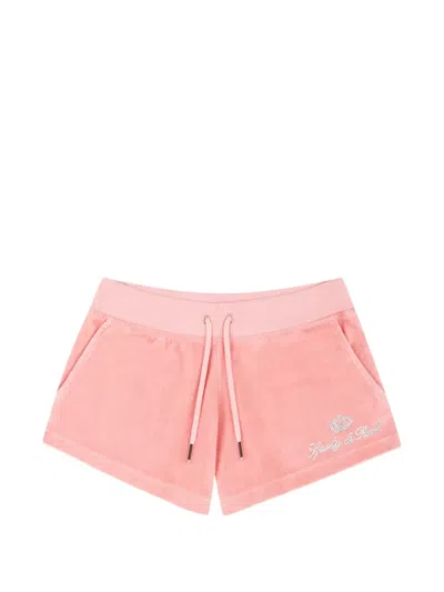 Juicy Couture X S&r Crystal-embellished Mini Shorts In Pink