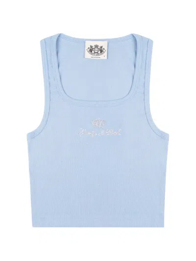 Juicy Couture Xs&r Ribbed-knit Top In Blue