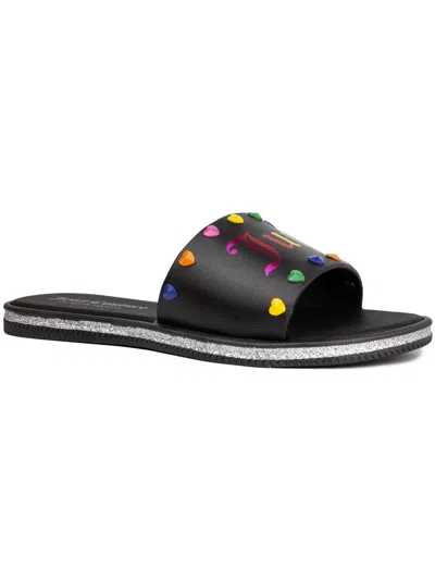 Juicy Couture You Bet Sandal Womens Slip On Casual Flatform Sandals In Multi
