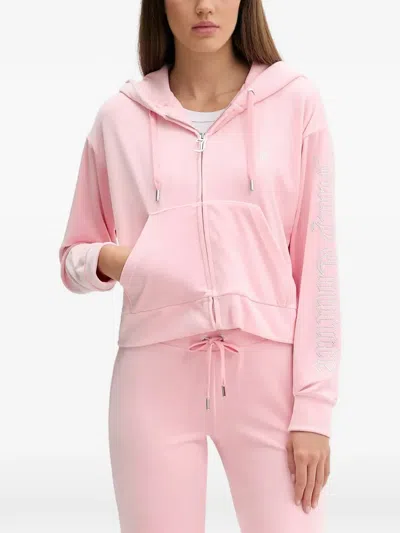 Juicy Couture Zip-fastening Front-pocket Hoodie In Pink