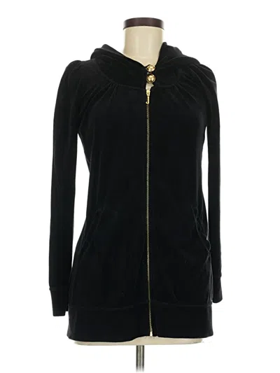Pre-owned Juicy Couture Zip Up Hoodie In Black
