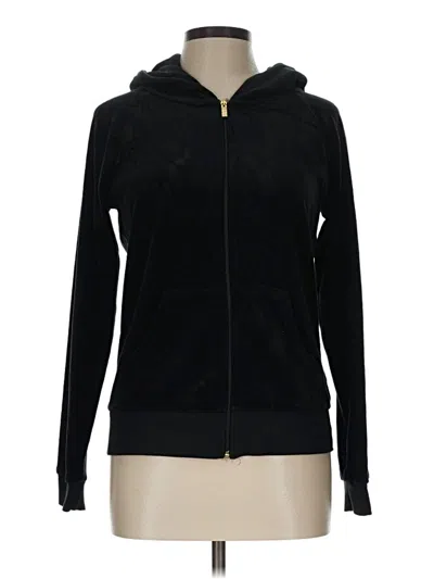 Pre-owned Juicy Couture Zip Up Hoodie In Black