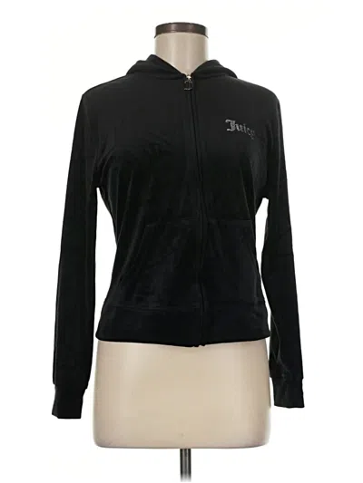 Pre-owned Juicy Couture Zip Up Hoodie In Black