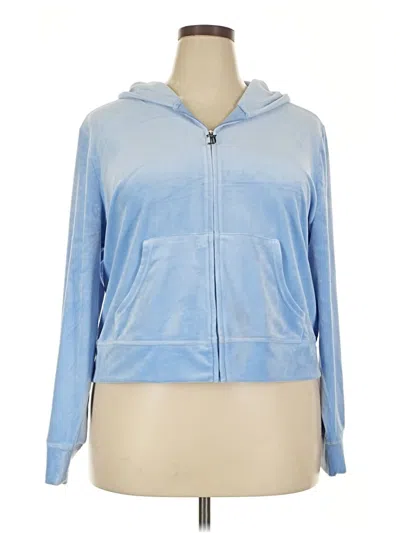 Pre-owned Juicy Couture Zip Up Hoodie In Blue
