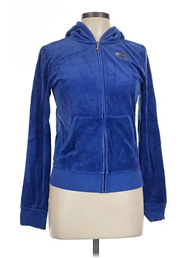 Pre-owned Juicy Couture Zip Up Hoodie In Blue