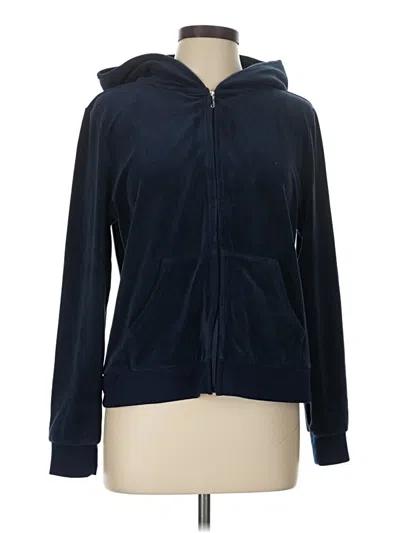 Pre-owned Juicy Couture Zip Up Hoodie In Blue