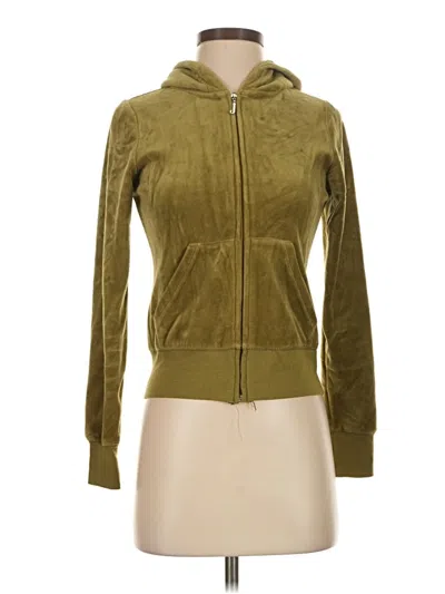 Pre-owned Juicy Couture Zip Up Hoodie In Green