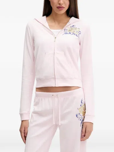 Juicy Couture Zip-up Hoodie In Pink