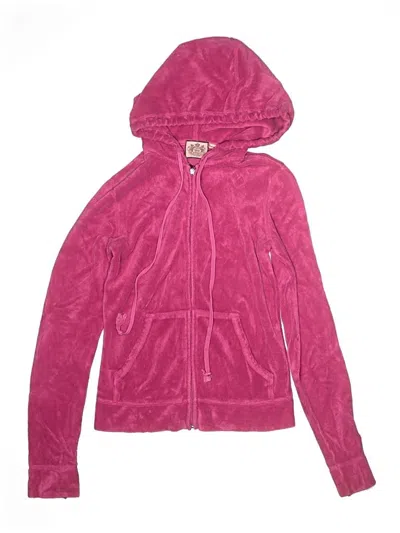 Pre-owned Juicy Couture Kids' Zip Up Hoodie In Pink