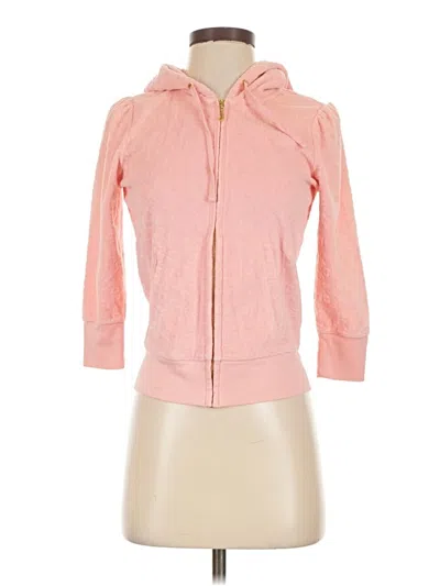 Pre-owned Juicy Couture Zip Up Hoodie In Pink