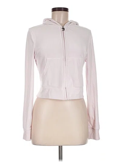 Pre-owned Juicy Couture Zip Up Hoodie In Pink