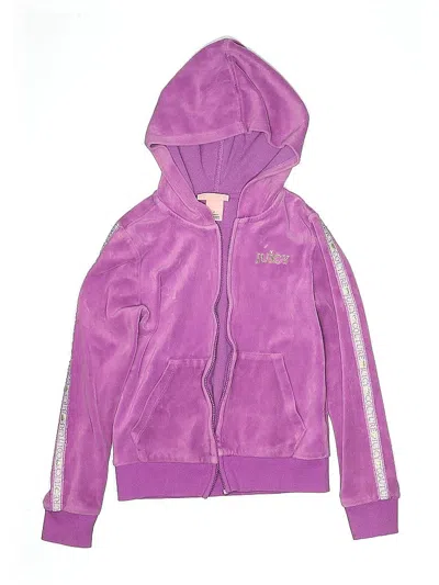 Pre-owned Juicy Couture Kids' Zip Up Hoodie In Purple