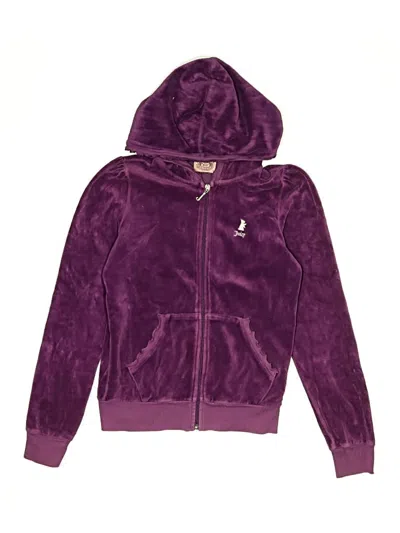 Pre-owned Juicy Couture Kids' Zip Up Hoodie In Purple