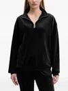 Juicy Couture Zip-up Logo Sweater In Black