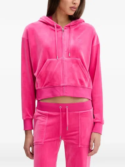Juicy Couture Zipped Hoodie In Pink