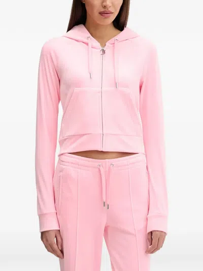 Juicy Couture Zipped Hoodie In Pink