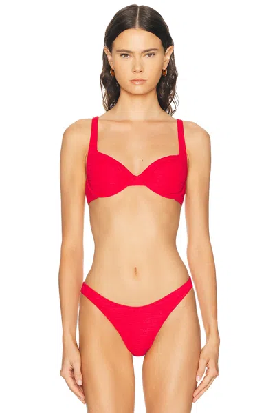 Juillet Cate Bikini Top In Red