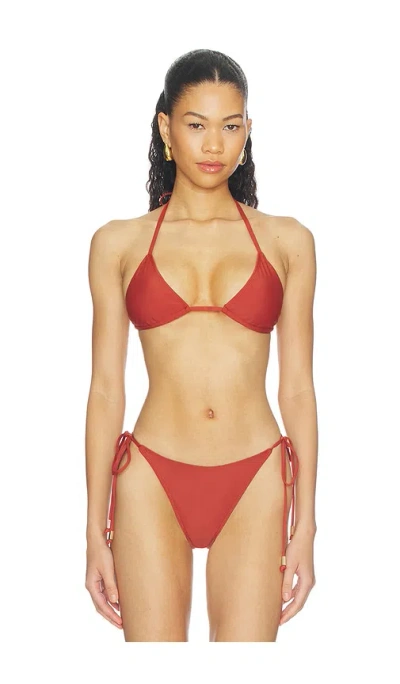 Juillet Hollis Bikini Top In Red