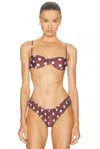 Juillet Ingrid Bikini Top In Brown