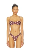 Juillet Ingrid Bikini Top In Brown