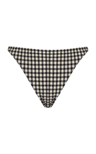 Juillet Swimwear Eddie Exclusive High-rise Bikini Bottoms In Plaid