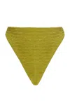 Juillet Swimwear Eddie High-rise Bikini Bottoms In Green