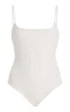 Juillet Swimwear Imey Broderie Anglaise One-piece Swimsuit In White