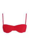 Juillet Swimwear Ingrid Balconette Bikini Top In Red