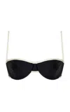 Juillet Swimwear Ingrid Bikini Top In Black,white